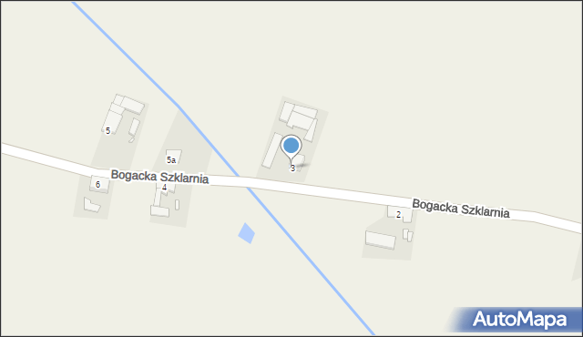 Bogacka Szklarnia, Bogacka Szklarnia, 3, mapa Bogacka Szklarnia