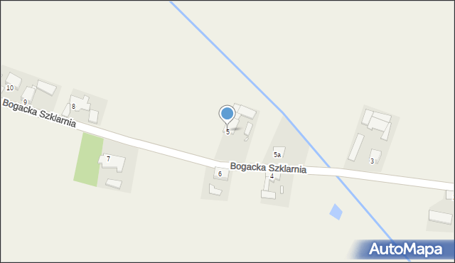 Bogacka Szklarnia, Bogacka Szklarnia, 5, mapa Bogacka Szklarnia