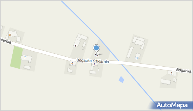 Bogacka Szklarnia, Bogacka Szklarnia, 5a, mapa Bogacka Szklarnia