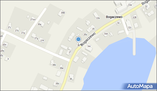 Bogaczewo, Bogaczewo, 36, mapa Bogaczewo