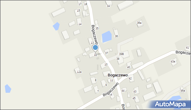 Bogaczewo, Bogaczewo, 12, mapa Bogaczewo