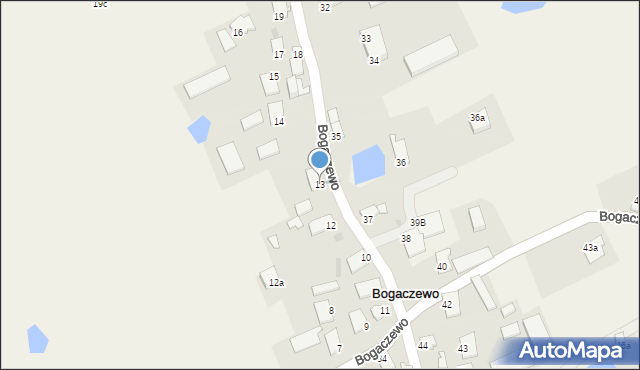 Bogaczewo, Bogaczewo, 13, mapa Bogaczewo