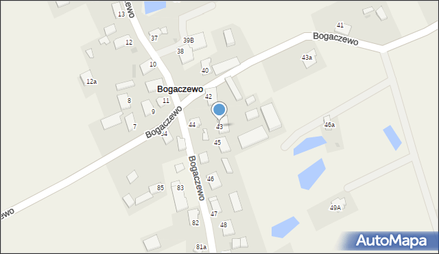 Bogaczewo, Bogaczewo, 43, mapa Bogaczewo