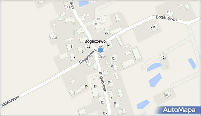 Bogaczewo, Bogaczewo, 44, mapa Bogaczewo