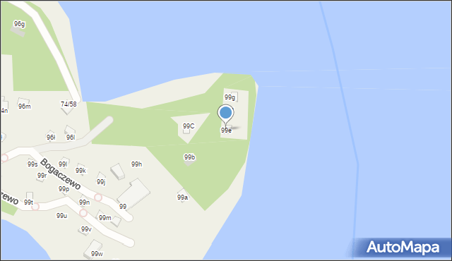 Bogaczewo, Bogaczewo, 99e, mapa Bogaczewo