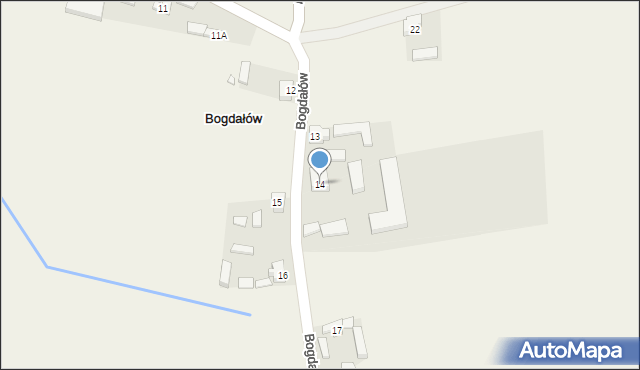 Bogdałów, Bogdałów, 14, mapa Bogdałów