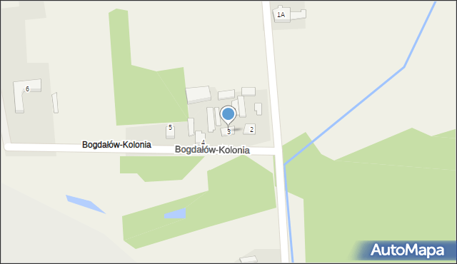 Bogdałów-Kolonia, Bogdałów-Kolonia, 3, mapa Bogdałów-Kolonia