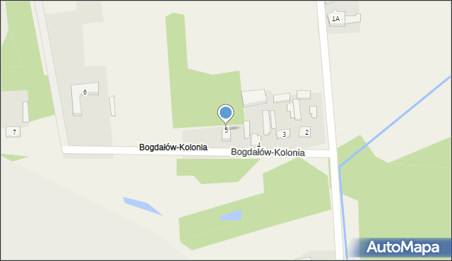 Bogdałów-Kolonia, Bogdałów-Kolonia, 5, mapa Bogdałów-Kolonia