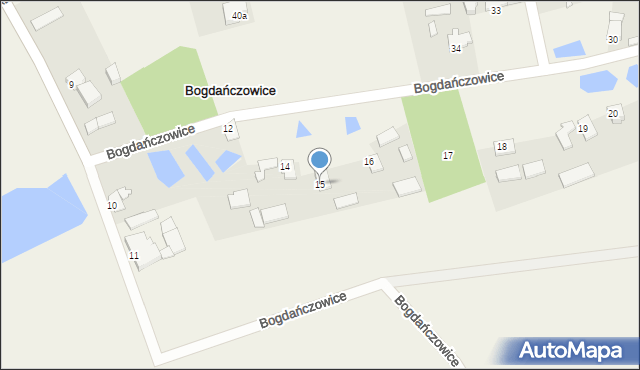 Bogdańczowice, Bogdańczowice, 15, mapa Bogdańczowice