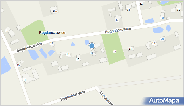 Bogdańczowice, Bogdańczowice, 16, mapa Bogdańczowice