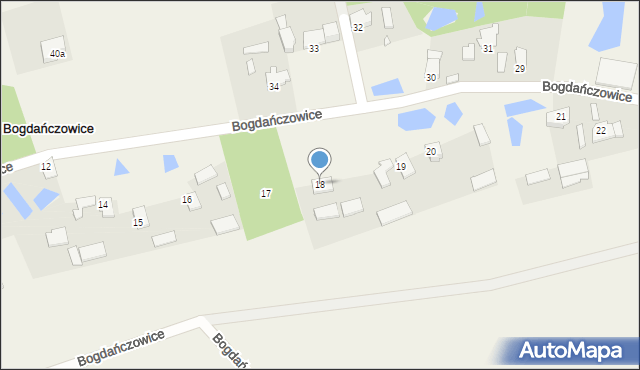 Bogdańczowice, Bogdańczowice, 18, mapa Bogdańczowice