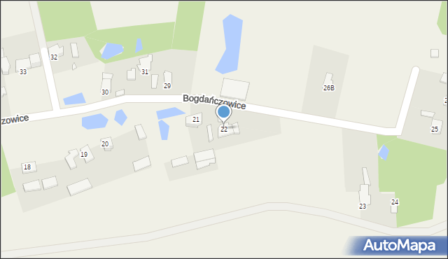 Bogdańczowice, Bogdańczowice, 22, mapa Bogdańczowice