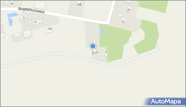 Bogdańczowice, Bogdańczowice, 23, mapa Bogdańczowice