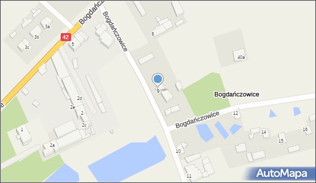 Bogdańczowice, Bogdańczowice, 9, mapa Bogdańczowice