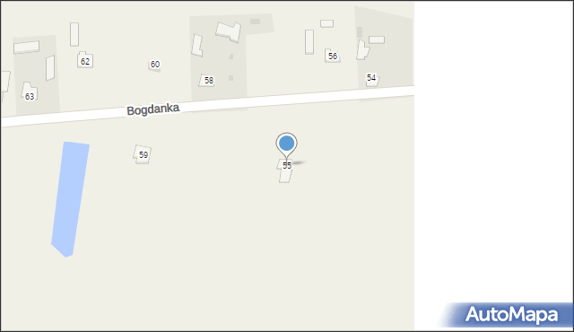 Bogdanka, Bogdanka, 55, mapa Bogdanka