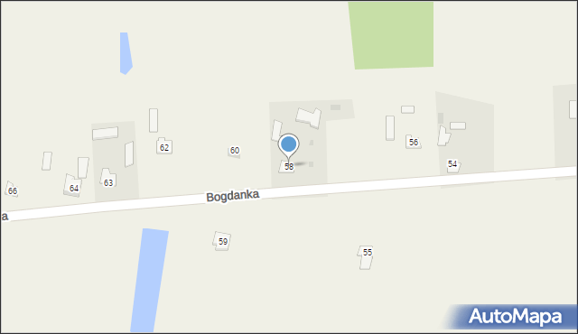 Bogdanka, Bogdanka, 58, mapa Bogdanka