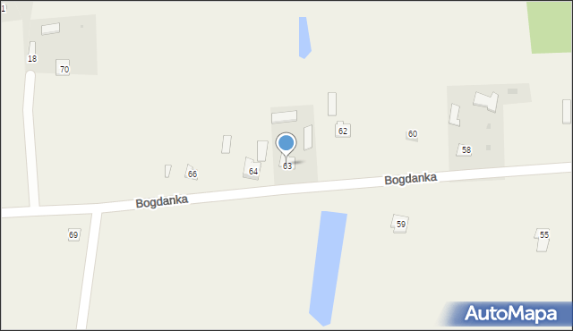 Bogdanka, Bogdanka, 63, mapa Bogdanka