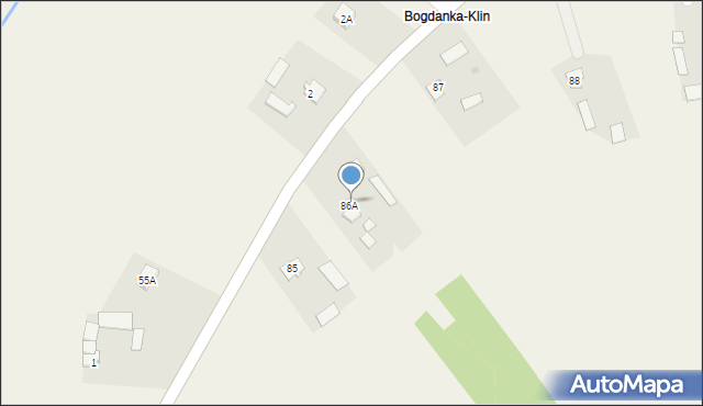 Bogdanka, Bogdanka, 86b, mapa Bogdanka