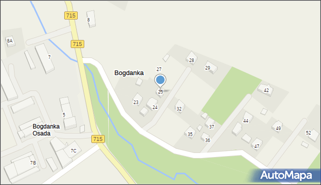 Bogdanka, Bogdanka, 25, mapa Bogdanka