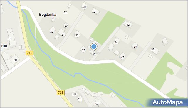 Bogdanka, Bogdanka, 36, mapa Bogdanka