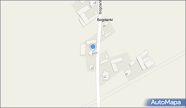 Bogdanki, Bogdanki, 13, mapa Bogdanki