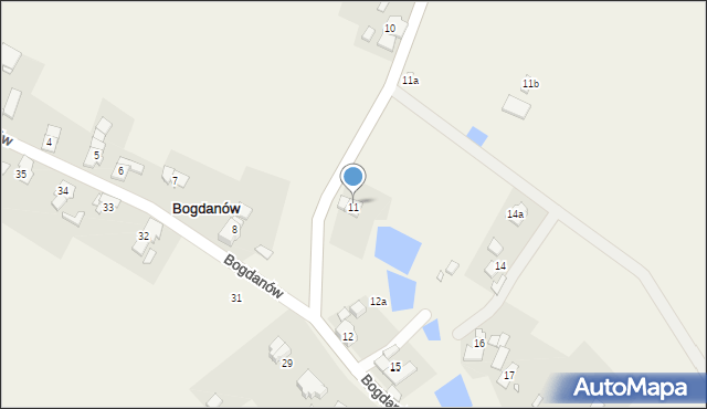 Bogdanów, Bogdanów, 11, mapa Bogdanów