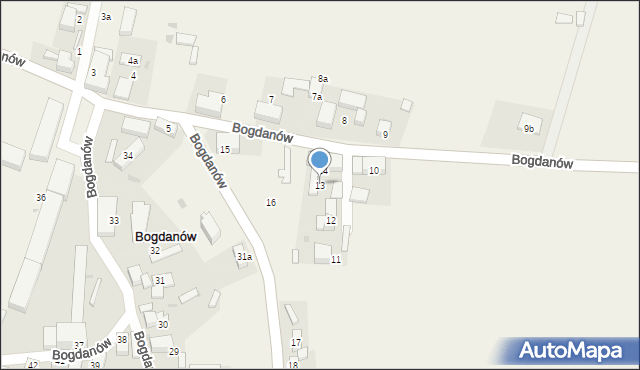 Bogdanów, Bogdanów, 13, mapa Bogdanów