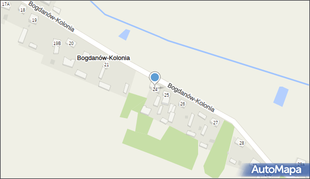 Bogdanów-Kolonia, Bogdanów-Kolonia, 24, mapa Bogdanów-Kolonia