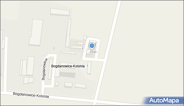 Bogdanowice, Bogdanowice-Kolonia, 1, mapa Bogdanowice