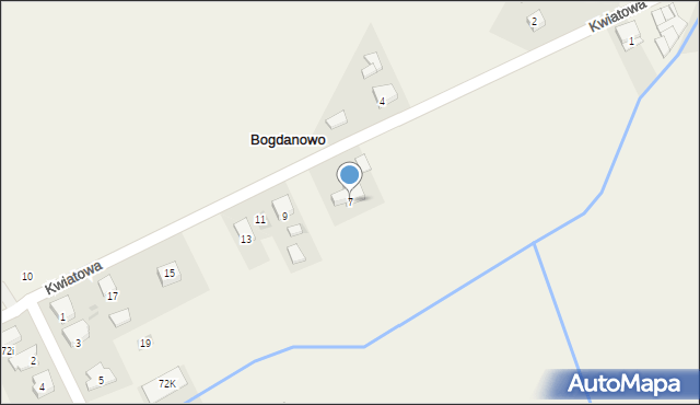 Bogdanowo, Bogdanowo, 70a, mapa Bogdanowo