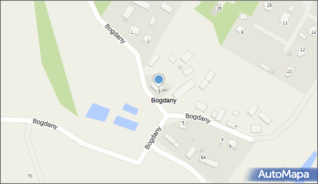 Bogdany, Bogdany, 3, mapa Bogdany