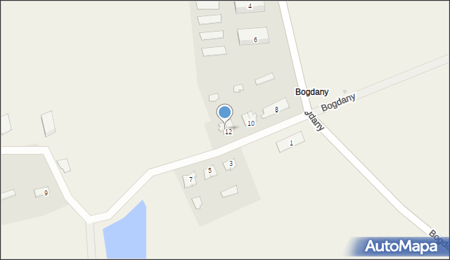 Bogdany, Bogdany, 12/1, mapa Bogdany