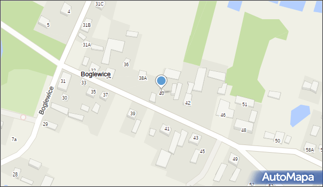 Boglewice, Boglewice, 40, mapa Boglewice