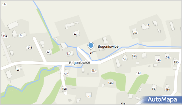 Bogoniowice, Bogoniowice, 10, mapa Bogoniowice