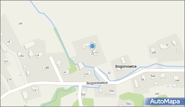 Bogoniowice, Bogoniowice, 11, mapa Bogoniowice