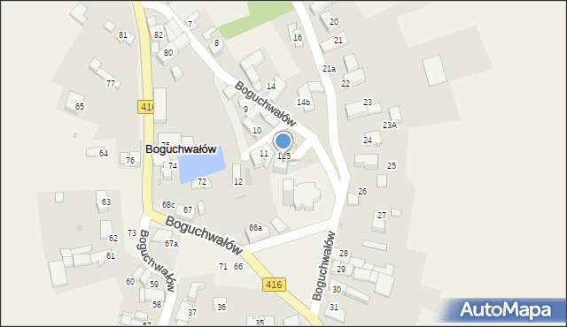 Boguchwałów, Boguchwałów, 13, mapa Boguchwałów