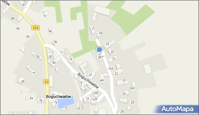 Boguchwałów, Boguchwałów, 16, mapa Boguchwałów