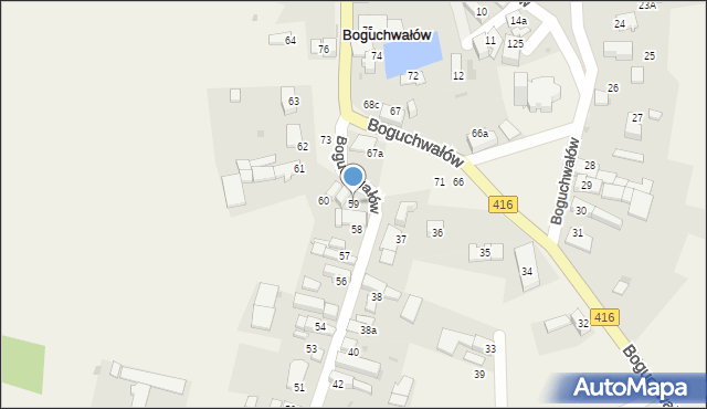 Boguchwałów, Boguchwałów, 59, mapa Boguchwałów