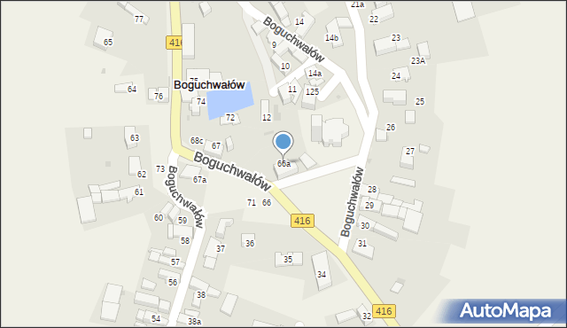 Boguchwałów, Boguchwałów, 66a, mapa Boguchwałów