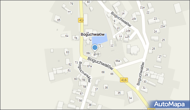 Boguchwałów, Boguchwałów, 67, mapa Boguchwałów