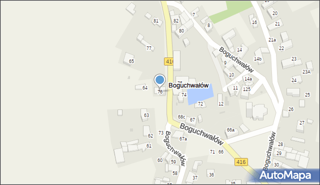 Boguchwałów, Boguchwałów, 76, mapa Boguchwałów