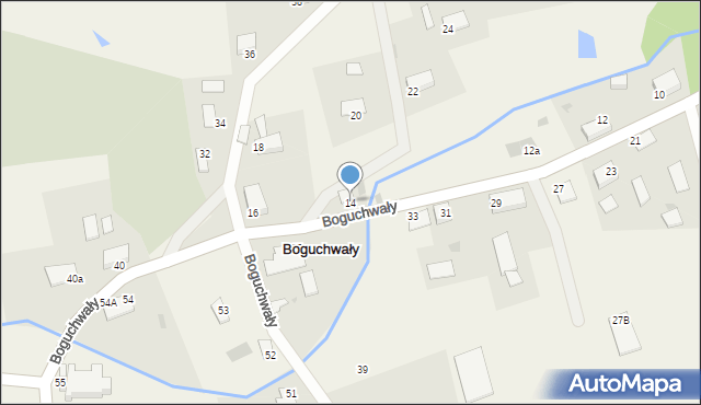 Boguchwały, Boguchwały, 14, mapa Boguchwały