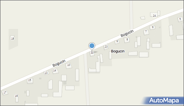 Bogucin, Bogucin, 11, mapa Bogucin