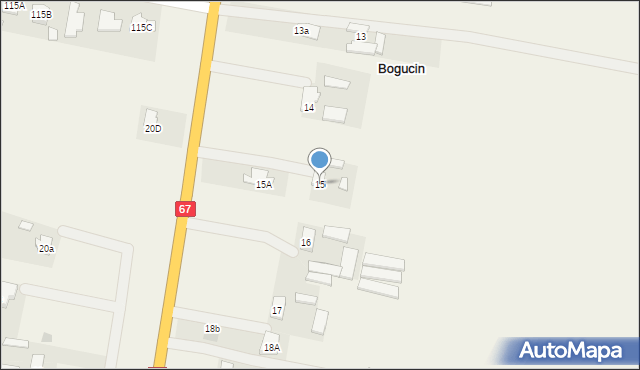 Bogucin, Bogucin, 15, mapa Bogucin