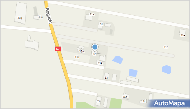 Bogucin, Bogucin, 32, mapa Bogucin