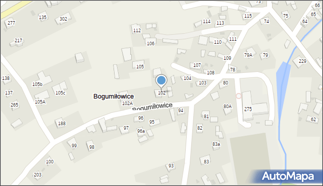 Bogumiłowice, Bogumiłowice, 102, mapa Bogumiłowice