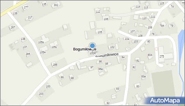 Bogumiłowice, Bogumiłowice, 102A, mapa Bogumiłowice