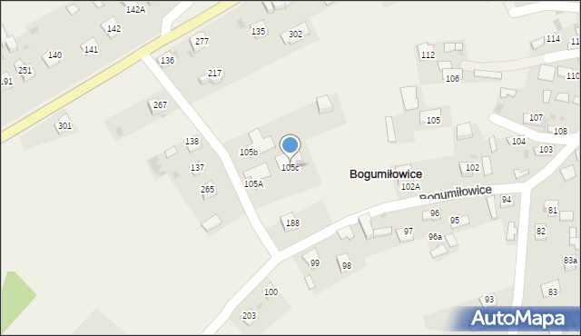 Bogumiłowice, Bogumiłowice, 105c, mapa Bogumiłowice