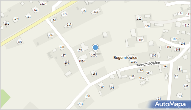 Bogumiłowice, Bogumiłowice, 105d, mapa Bogumiłowice