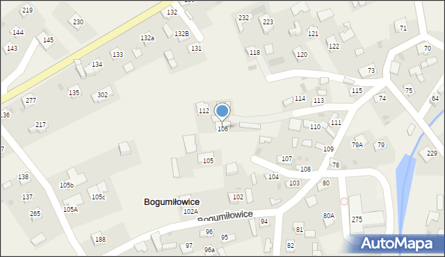 Bogumiłowice, Bogumiłowice, 106, mapa Bogumiłowice